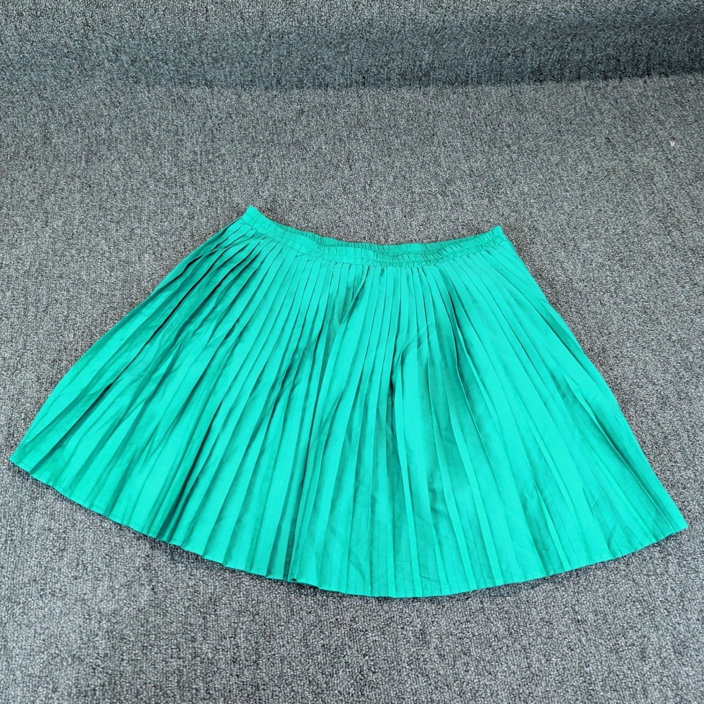 Johnnie B Boden Pleated Mini Skirt 13-14Y Women XS Green Accordion Elastic Waist — photo 2